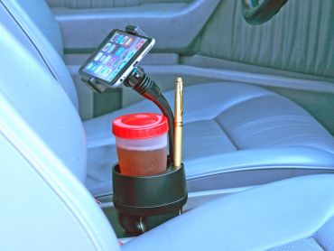 Gooseneck Cup Mount Holder with Socket Adapter and USB Charging Ports