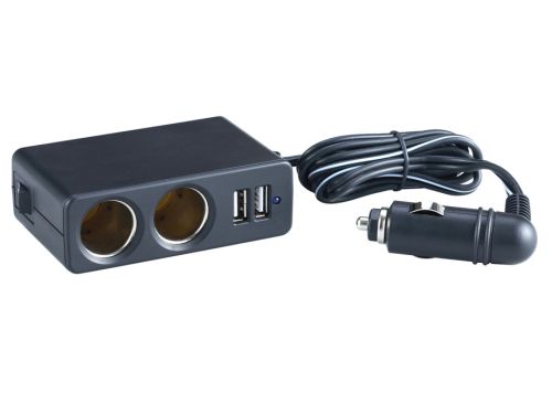 Twin Cigarette Lighter Socket with Twin USB Ports - Monoeric